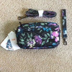 Lug Roundabout 2 convertible crossbody- Bloom Black NWT